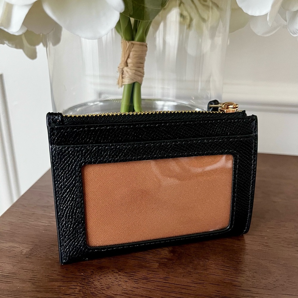 Coach Black & Gold Mini Skinny Id Case Keychain EUC 🖤 - Picture 2 of 5
